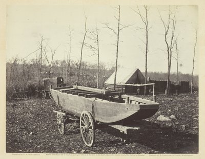 Barco pontón, Brandy Station, Virginia, febrero de 1864 de Alexander Gardner