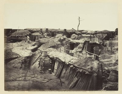 Cuarteles de hombres en Fort Sedgwick, mayo de 1865 de Alexander Gardner