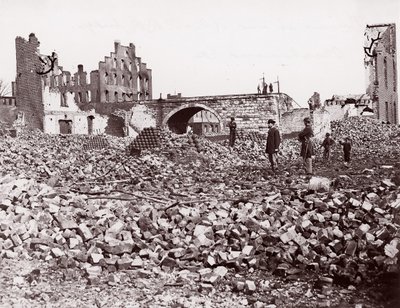Ruinas al final del puente del ferrocarril de Richmond y Petersburg, Richmond de Alexander Gardner