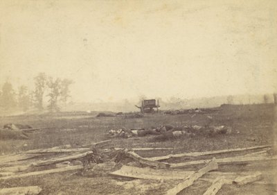 Vista en el campo de batalla de Antietam, septiembre de 1862, 1862 de Alexander Gardner