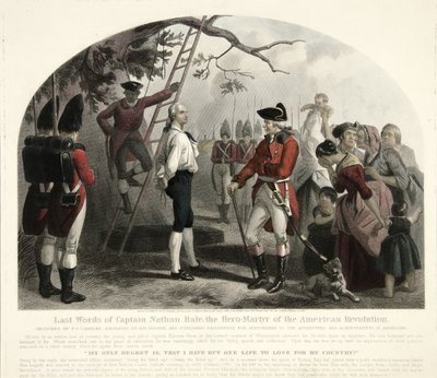 Últimas Palabras del Capitán Nathan Hale, pub. 1858 de Alexander Hay Ritchie