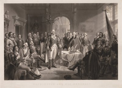 Washington y sus generales con llave de Alexander Hay Ritchie
