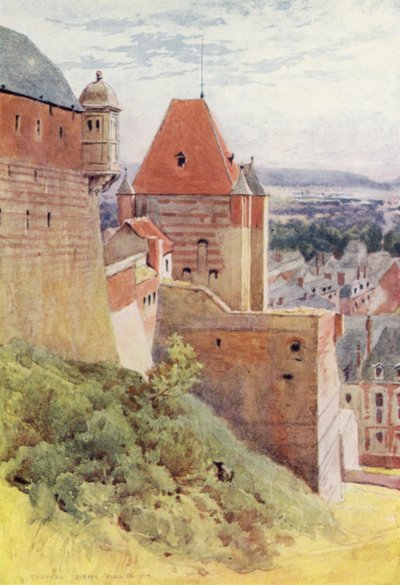 Dieppe, castillo del siglo XV (litografia en color) de Alexander Henry Hallam Murray