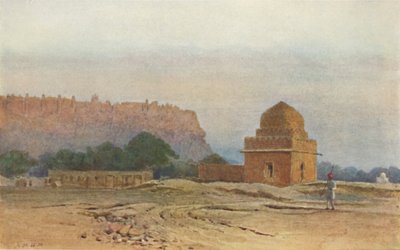 Fuerte de Gwalior antes del amanecer, c. 1880-1905 de Alexander Henry Hallam Murray