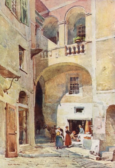 San Remo (litografia en color) de Alexander Henry Hallam Murray