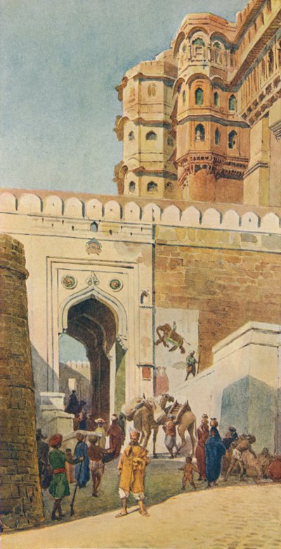 El Ascenso al Palacio, Jodhpur, c. 1880-1905 de Alexander Henry Hallam Murray