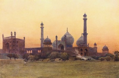 La Mezquita Jumma, Delhi, al atardecer de Alexander Henry Hallam Murray