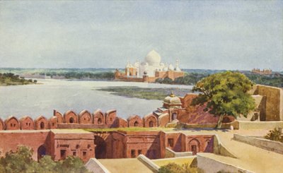 El Taj desde el Fuerte, Agra de Alexander Henry Hallam Murray