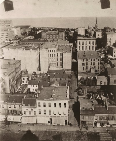 Vista este desde la cúpula del juzgado en Chicago, 1858 de Alexander Hesler