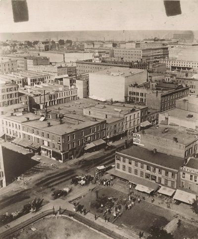 Vista noreste desde la cúpula del juzgado en Chicago, 1858 de Alexander Hesler