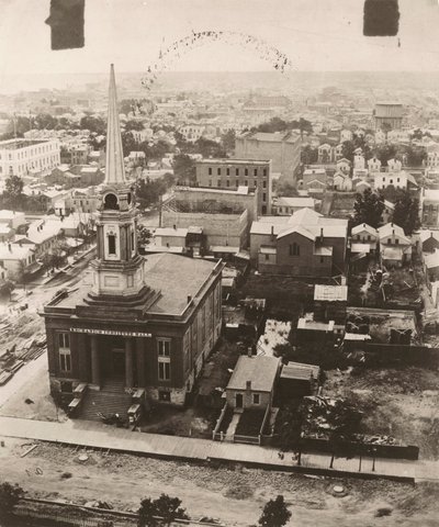 Vista sur desde la cúpula del juzgado en Chicago, 1858 de Alexander Hesler