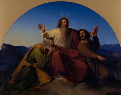 Moisés, Aarón y Hur, 1837 de Alexander Heubel
