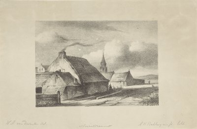 Casas y una torre de iglesia en Katwijk de Alexander Hieronymus Bakhuyzen (II)