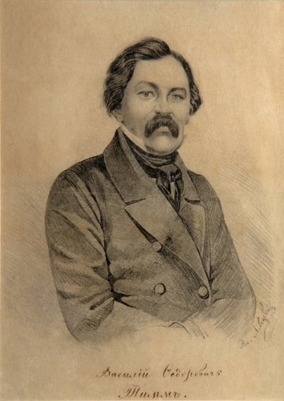 Retrato del Pintor Vasily Fyodorovich Georg Wilhelm Timm 1820-1895 de Alexander Ignatyevich Lebedev