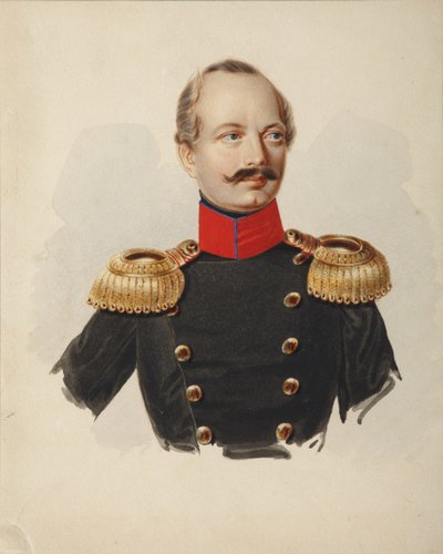 Retrato de Nikolay Fyodorovich Plautin 1794-1866, 1839-1843 de Alexander Ivanovich Klünder