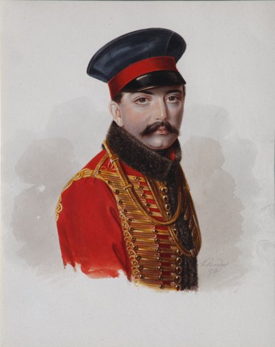 Retrato del Príncipe Alexander Fyodorovich Galitzine-Prozorovsky 1810-1898, 1840 de Alexander Ivanovich Klünder