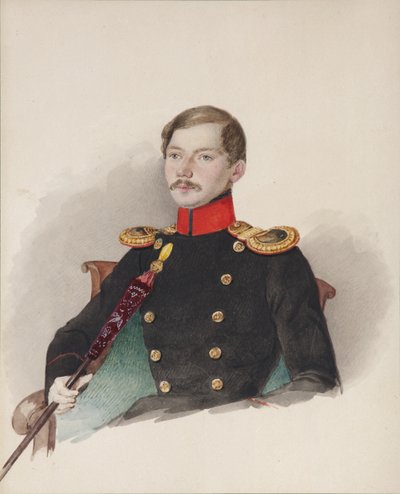 Retrato de Vasily Vasilievich Engelhardt de Alexander Ivanovich Klünder