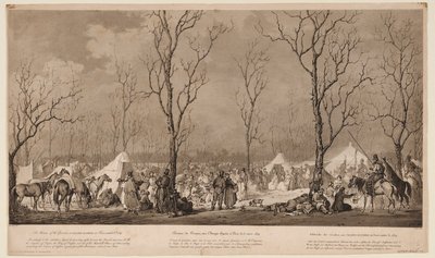 Bivouac de los cosacos en la Avenida de los Campos Elíseos en París en marzo de 1814, 1814 de Alexander Ivanovich Sauerweid