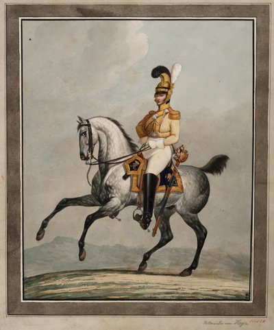 Oficial de dragones del Ejército Real Sajón de Alexander Ivanovich Sauerweid