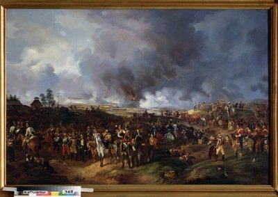 La Batalla de las Naciones en Leipzig (Alemania), octubre de 1813. (O Batalla de Leipzig, episodio de las Guerras Napoleónicas, durante la campaña alemana (1813). Pintura de Alexander Ivanovich Sauerweid (1783-1844), óleo sobre lienzo de Alexander Ivanovich Sauerweid