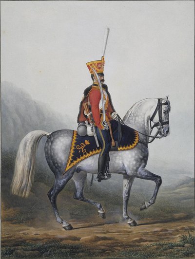 Soldado del Regimiento de Húsares de la Guardia de Vida de Alexander Ivanovich Sauerweid