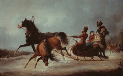 La Emperatriz Isabel en un trineo de Alexander Ivanovich Sauerweid