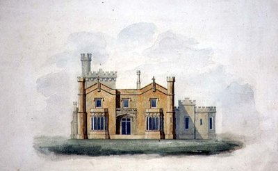 Diseño para la casa Lyndhurst en Terry Town, Nueva York de Alexander Jackson (attr. to) Davis