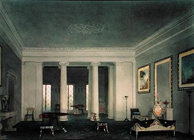 Salón doble de estilo griego, c.1845 de Alexander Jackson Davis