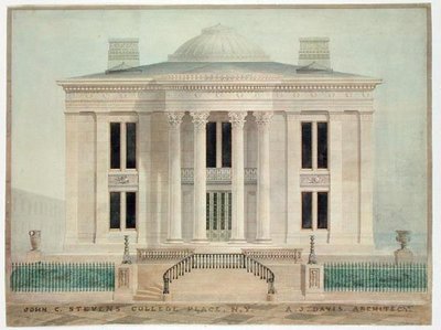 Residencia de John Cox Stevens, Ciudad de Nueva York de Alexander Jackson Davis