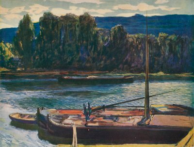 Atardecer en el río Sena, c1910, 1912 de Alexander Jamieson