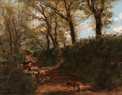 Sol de primavera: Un camino cerca de Melrose de Alexander Jnr. Fraser