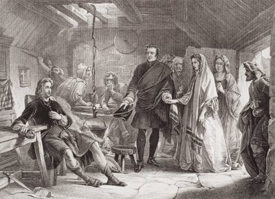 El primer encuentro del Príncipe Carlos y Flora Macdonald en la isla de South Uist, 1747, de 