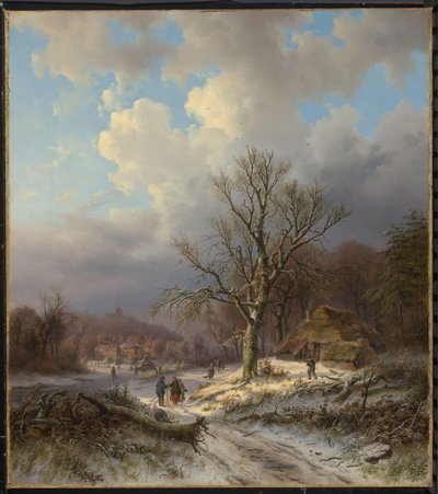 Paisaje nevado de Alexander Joseph Daiwaille