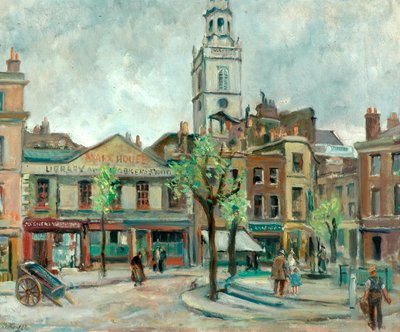Clerkenwell Green (óleo sobre lienzo) de Alexander Joshua Caleb Bryce