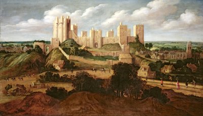 Castillo de Pontefract, c.1620-40 de Alexander Keirincx