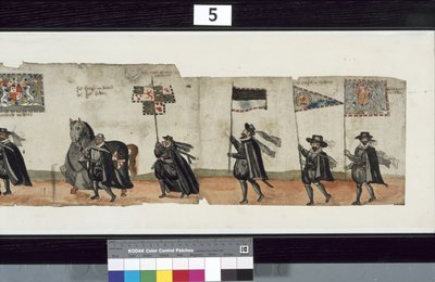 Detalle de La Procesión Fúnebre de Huntly, supuestamente utilizada para las exequias de George 1º, Marqués de Huntly de Alexander Kincaid