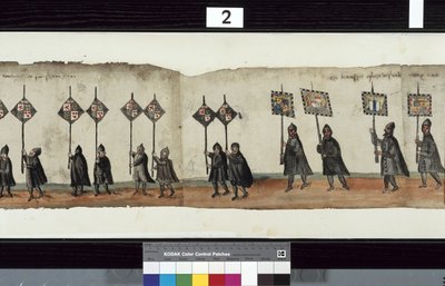 Detalle del Cortejo Fúnebre de Huntly, dicho que se utilizó para las exequias de George 1º, Marqués de Huntly de Alexander Kincaid