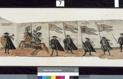 Detalle del Cortejo Fúnebre de Huntly, dicho que se utilizó para las exequias de George 1º, Marqués de Huntly de Alexander Kincaid
