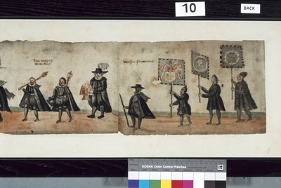 Detalle de La Procesión Fúnebre de Huntly, se dice que fue utilizada para las exequias de George 1º, Marqués de Huntly de Alexander Kincaid