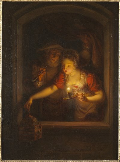 Una mujer con una vela encendida de Alexander Lauréus