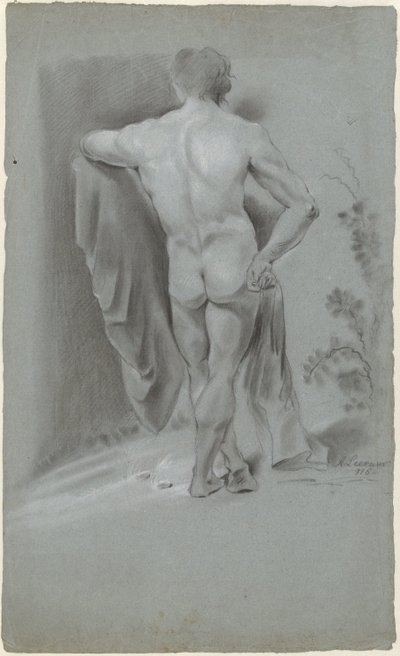 Desnudo masculino de pie, visto desde atrás de Alexander Liernur