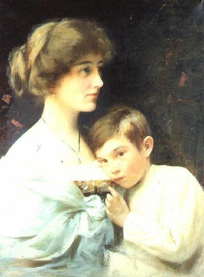 Un Retrato de Marian Harford y su Hijo Stuart de Alexander M. Rossi