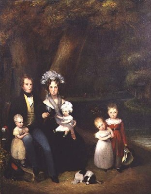 Grupo familiar o pieza de conversación, c.1840 de Alexander Nasmyth