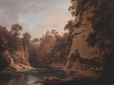 Castillo de Hawthornden, cerca de Edimburgo, entre 1820 y 1822 de Alexander Nasmyth
