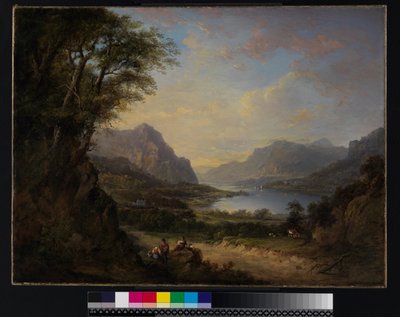 Lago Doon, Ayrshire, antes de 1840 de Alexander Nasmyth