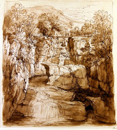 Las cataratas de Bracklinn, Perthshire, c.1810 de Alexander Nasmyth