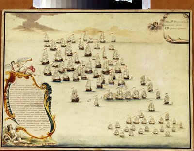 La batalla naval del estrecho de Kerch el 19 de julio de 1790 de Alexander Nikolaevich Depaldo