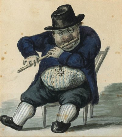 Caricatura del arquitecto Giacomo Quarenghi 1744-1817, 1811 de Alexander Osipovich Orlowski