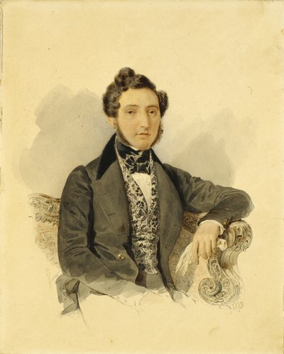 Retrato de Nikolay Mikhaylovich Donaurov 1806-1849 de Alexander Pavlovich Briullov