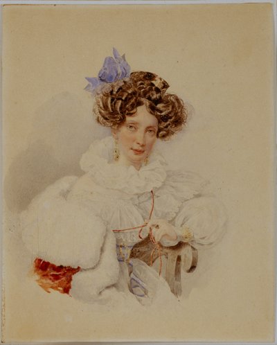 Retrato de Yekaterina Pavlovna Bakunina 1795-1869, antes de 1832 de Alexander Pavlovich Briullov